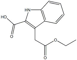 3-(2-ethoxy-2-oxoethyl)-1H-indole-2-carboxylic acid 구조식 이미지