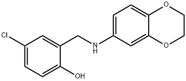 4-chloro-2-[(2,3-dihydro-1,4-benzodioxin-6-ylamino)methyl]phenol Structure