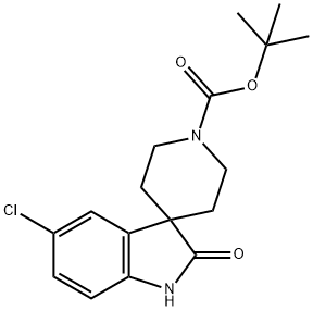 tert-butyl 5-chloro-2-oxospiro[indoline-3,4'-piperidine]-1'-carboxylate
 구조식 이미지