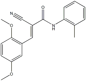 (2E)-2-cyano-3-(2,5-dimethoxyphenyl)-N-(2-methylphenyl)acrylamide Structure