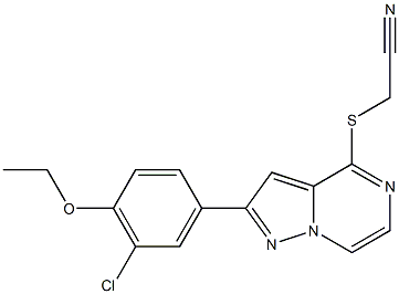 {[2-(3-chloro-4-ethoxyphenyl)pyrazolo[1,5-a]pyrazin-4-yl]thio}acetonitrile Structure