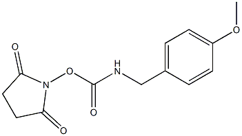 1-({[(4-methoxybenzyl)amino]carbonyl}oxy)pyrrolidine-2,5-dione Structure