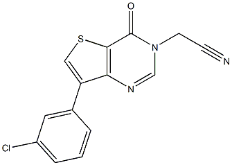 [7-(3-chlorophenyl)-4-oxothieno[3,2-d]pyrimidin-3(4H)-yl]acetonitrile Structure