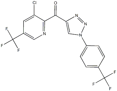 [3-chloro-5-(trifluoromethyl)-2-pyridinyl]{1-[4-(trifluoromethyl)phenyl]-1H-1,2,3-triazol-4-yl}methanone Structure