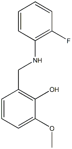 2-{[(2-fluorophenyl)amino]methyl}-6-methoxyphenol 구조식 이미지