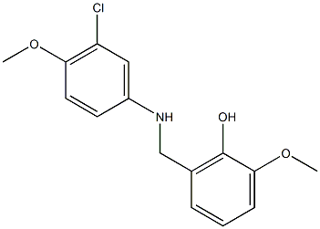 2-{[(3-chloro-4-methoxyphenyl)amino]methyl}-6-methoxyphenol 구조식 이미지