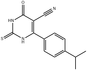 4-oxo-6-[4-(propan-2-yl)phenyl]-2-sulfanylidene-1,2,3,4-tetrahydropyrimidine-5-carbonitrile Structure