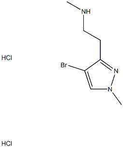 [2-(4-bromo-1-methyl-1h-pyrazol-3-yl)ethyl](methyl)amine 2hcl Structure