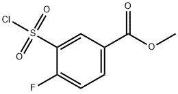 methyl 3-(chlorosulfonyl)-4-fluorobenzoate Structure