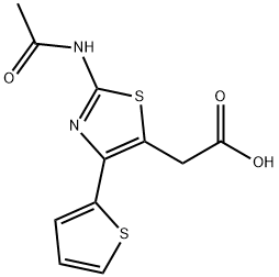 2-(ACETYLAMINO)-4-(2-THIENYL)-1,3-THIAZOL-5-YL]ACETIC ACID 구조식 이미지