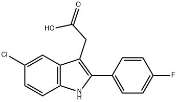 2-[5-chloro-2-(4-fluorophenyl)-1H-indol-3-yl]acetic acid Structure