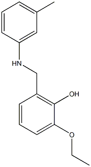 2-ethoxy-6-{[(3-methylphenyl)amino]methyl}phenol 구조식 이미지