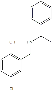 4-chloro-2-{[(1-phenylethyl)amino]methyl}phenol 구조식 이미지