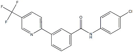 N-(4-chlorophenyl)-3-[5-(trifluoromethyl)-2-pyridinyl]benzenecarboxamide 구조식 이미지