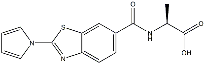 (2S)-2-{[2-(1H-pyrrol-1-yl)-1,3-benzothiazol-6-yl]formamido}propanoic acid 구조식 이미지