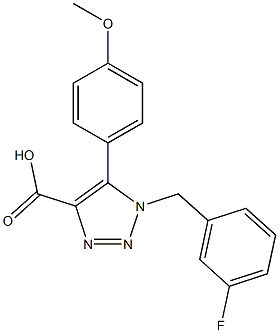 1-(3-fluorobenzyl)-5-(4-methoxyphenyl)-1H-1,2,3-triazole-4-carboxylic acid 구조식 이미지
