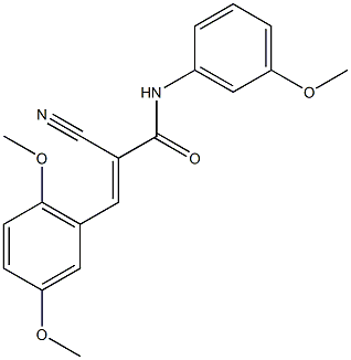 (2E)-2-cyano-3-(2,5-dimethoxyphenyl)-N-(3-methoxyphenyl)acrylamide Structure