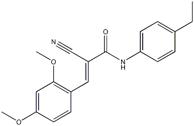 (2E)-2-cyano-3-(2,4-dimethoxyphenyl)-N-(4-ethylphenyl)acrylamide 구조식 이미지