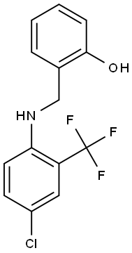 2-({[4-chloro-2-(trifluoromethyl)phenyl]amino}methyl)phenol 구조식 이미지