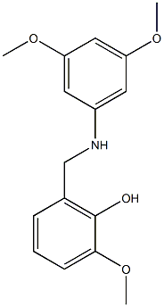 2-{[(3,5-dimethoxyphenyl)amino]methyl}-6-methoxyphenol 구조식 이미지