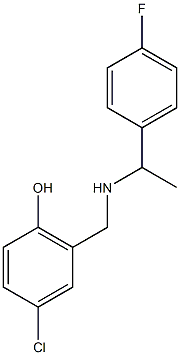 4-chloro-2-({[1-(4-fluorophenyl)ethyl]amino}methyl)phenol 구조식 이미지