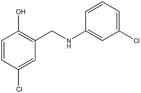4-chloro-2-{[(3-chlorophenyl)amino]methyl}phenol Structure