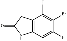 5‐bromo‐4,6‐difluoro‐2,3‐dihydro‐1H‐indol‐2‐one 구조식 이미지