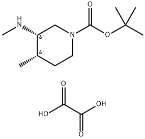 tert-butyl (3S,4S)-4-methyl-3-(methylamino)piperidine-1-carboxylate hemioxalate Structure