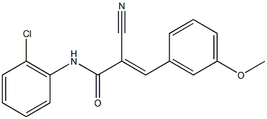 (2E)-N-(2-chlorophenyl)-2-cyano-3-(3-methoxyphenyl)acrylamide Structure