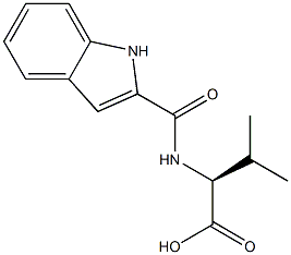 (2S)-2-[(1H-indol-2-yl)formamido]-3-methylbutanoic acid 구조식 이미지