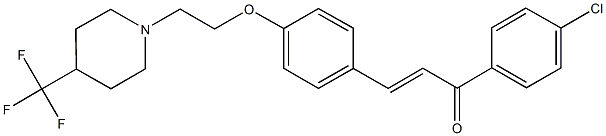 (E)-1-(4-chlorophenyl)-3-(4-{2-[4-(trifluoromethyl)piperidino]ethoxy}phenyl)-2-propen-1-one Structure