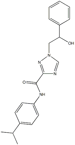 1-(2-hydroxy-2-phenylethyl)-N-(4-isopropylphenyl)-1H-1,2,4-triazole-3-carboxamide 구조식 이미지