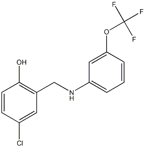 4-chloro-2-({[3-(trifluoromethoxy)phenyl]amino}methyl)phenol Structure