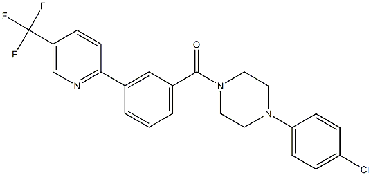 [4-(4-chlorophenyl)piperazino]{3-[5-(trifluoromethyl)-2-pyridinyl]phenyl}methanone Structure