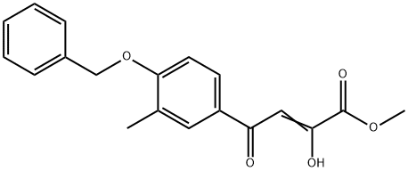 Methyl 2-hydroxy-4-[3-methyl-4-(phenylmethoxy)phenyl]-4-oxo-2-butenoate 구조식 이미지
