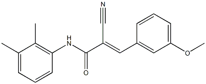 (2E)-2-cyano-N-(2,3-dimethylphenyl)-3-(3-methoxyphenyl)acrylamide Structure