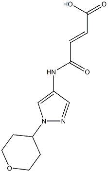 (2E)-3-{[1-(oxan-4-yl)-1H-pyrazol-4-yl]carbamoyl}prop-2-enoic acid Structure