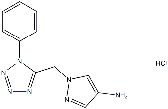 1-[(1-phenyl-1H-1,2,3,4-tetrazol-5-yl)methyl]-1H-pyrazol-4-amine hydrochloride 구조식 이미지