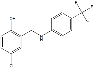 4-chloro-2-({[4-(trifluoromethyl)phenyl]amino}methyl)phenol Structure