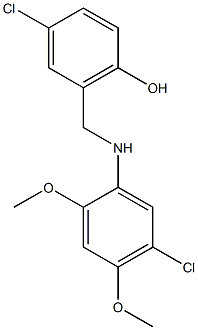 4-chloro-2-{[(5-chloro-2,4-dimethoxyphenyl)amino]methyl}phenol Structure