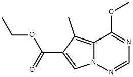 ethyl 4‐methoxy‐5‐methylpyrrolo[2,1‐f][1,2,4]triazine‐6‐carboxylate Structure