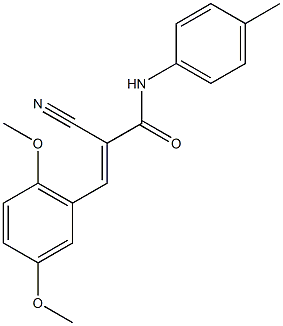 (2E)-2-cyano-3-(2,5-dimethoxyphenyl)-N-(4-methylphenyl)acrylamide Structure