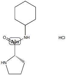(2S)-N-cyclohexylpyrrolidine-2-carboxamide hydrochloride 구조식 이미지