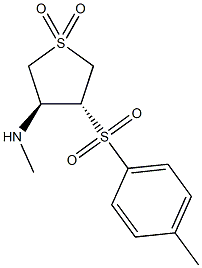 (3S,4R)-3-(methylamino)-4-(4-methylbenzenesulfonyl)-1-thiolane-1,1-dione 구조식 이미지