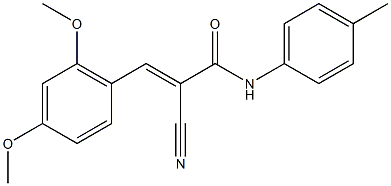 (2E)-2-cyano-3-(2,4-dimethoxyphenyl)-N-(4-methylphenyl)acrylamide Structure