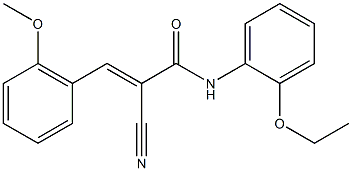 (2E)-2-cyano-N-(2-ethoxyphenyl)-3-(2-methoxyphenyl)acrylamide 구조식 이미지