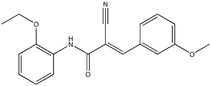 (2E)-2-cyano-N-(2-ethoxyphenyl)-3-(3-methoxyphenyl)acrylamide 구조식 이미지