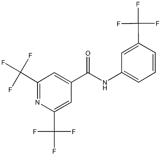 2,6-bis(trifluoromethyl)-N-[3-(trifluoromethyl)phenyl]isonicotinamide Structure