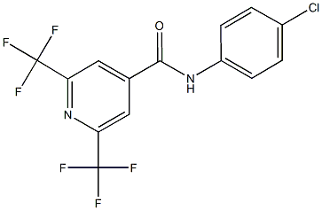 N-(4-chlorophenyl)-2,6-bis(trifluoromethyl)isonicotinamide Structure