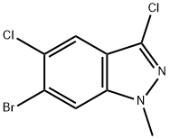 6‐bromo‐3,5‐dichloro‐1‐methyl‐1H‐indazole Structure